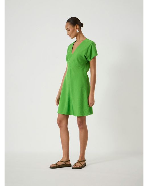 Hush Green Grace V-Neck Mini Dress