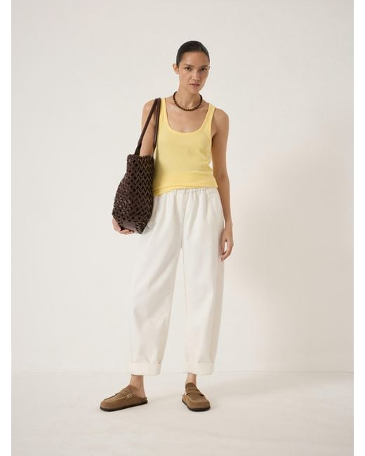 Hush Natural Scoop Neck Ribbed Vest