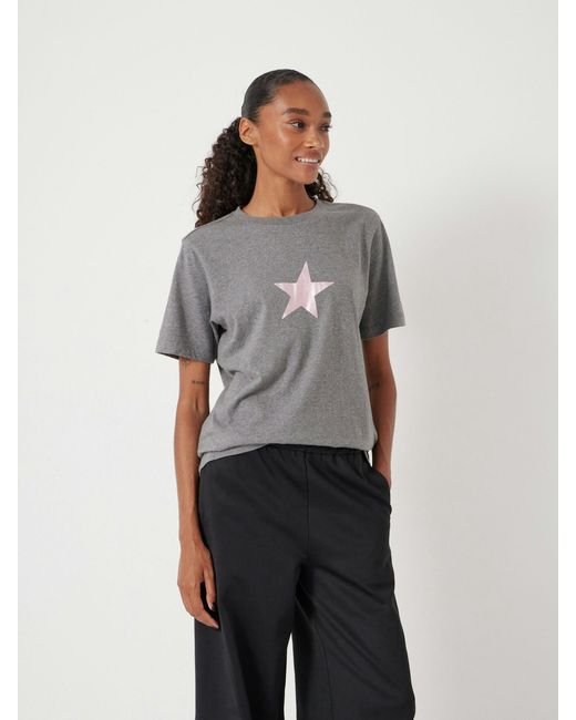 Hush White Metallic Star Graphic T-Shirt