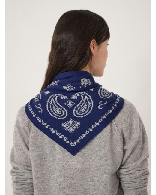 Hush Blue Paisley Triangle Scarf
