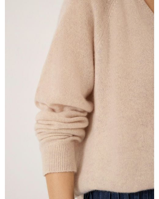 Hush Natural Constance Cashmere V Neck Jumper