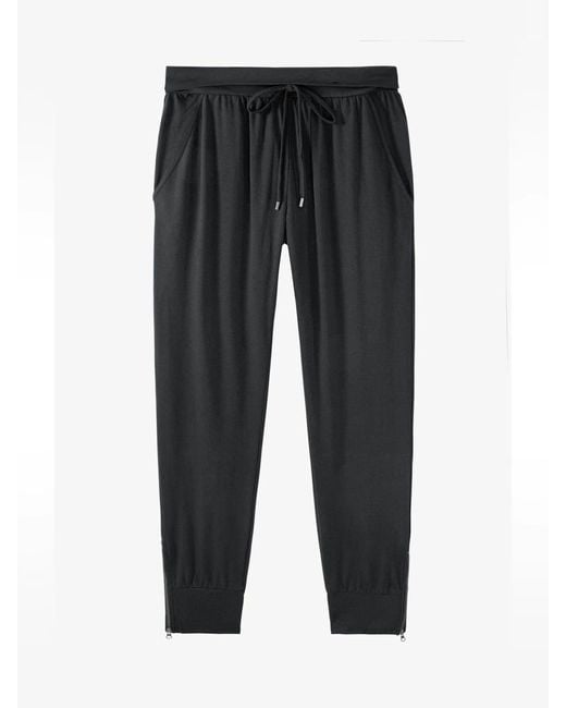 Hush White Amie Zip Cuffed Joggers