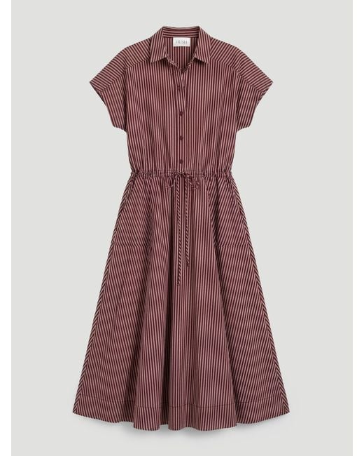Hush Pink Lila Short Sleeve Midi Dress