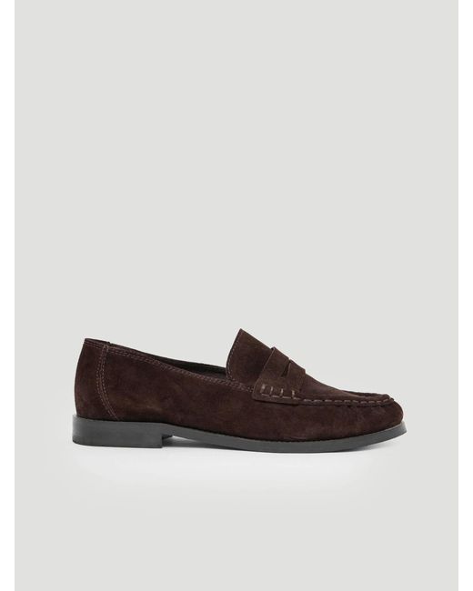 Hush Brown Suede Almond Toe Loafers