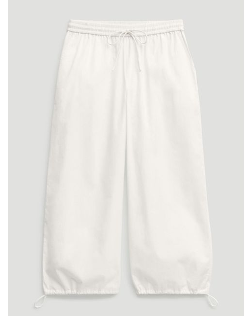 Hush Natural Arden Cropped Cotton Trousers