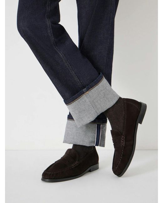 Hush Brown Suede Almond Toe Loafers