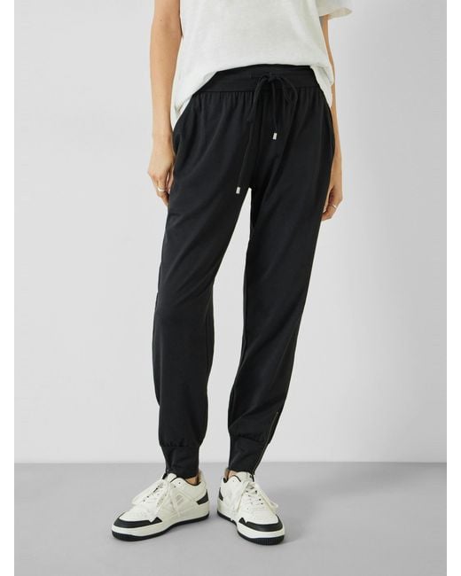 Hush White Amie Zip Cuffed Joggers