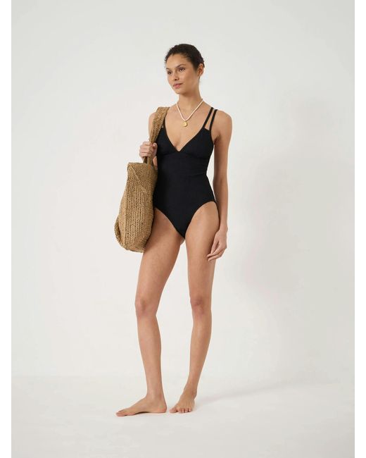 Hush Blue Dina Crinkle Double Strap Swimsuit