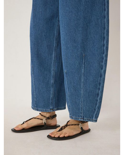 Hush Blue Rina Supersoft Barrel Leg Jeans