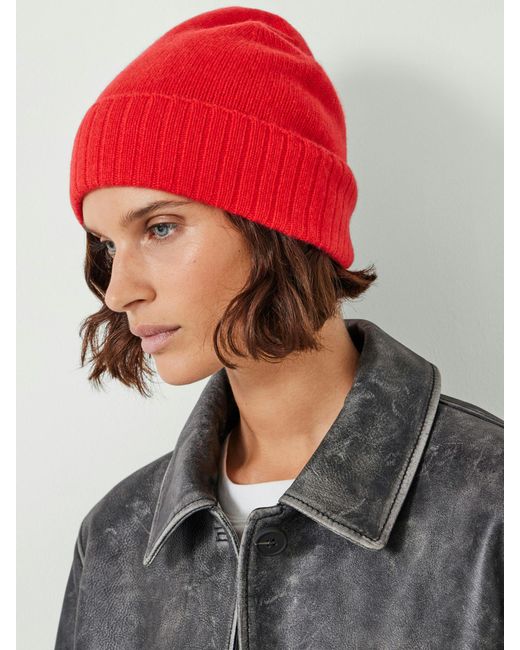 Hush Red Cashmere Beanie