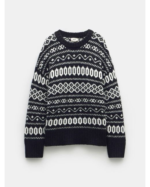 Hush Black Georgie Fairisle Jumper