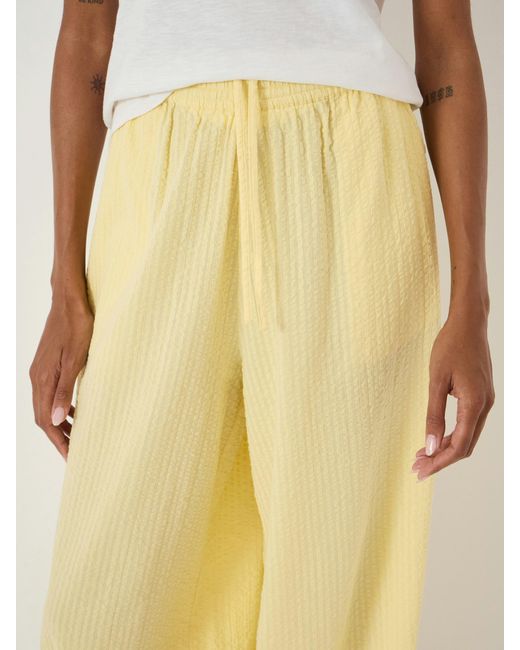 Hush Natural Balloon Seersucker Beach Trousers