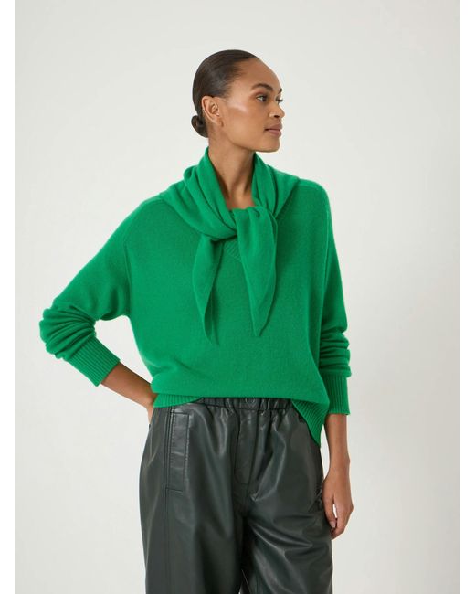Hush Green Cashmere Triangle Scarf