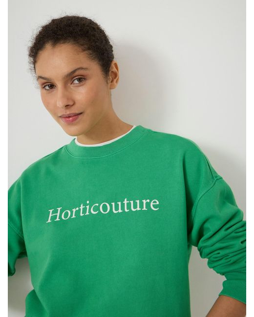 Hush Green Horticouture Printed Graphic Sweat