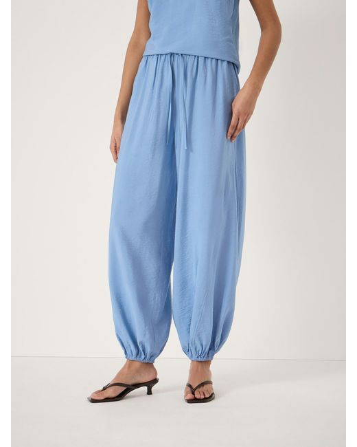 Hush Blue Amaris Bubble Hem Trousers