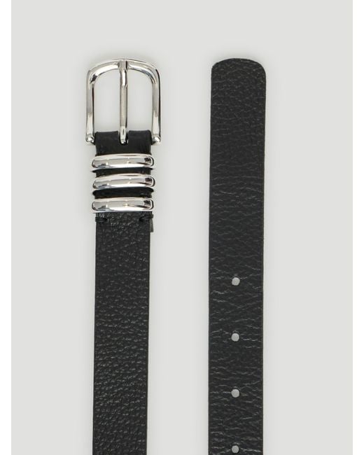 Hush Black Isabel Leather Multi Ring Belt