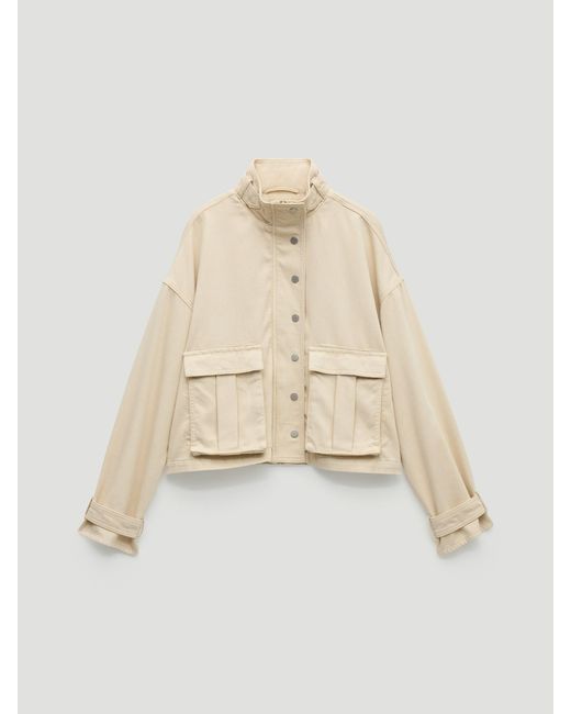 Hush Natural Melinda Supersoft Relaxed Funnel Neck Utility Jacket