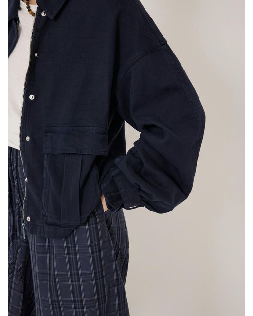 Hush Blue Melinda Supersoft Relaxed Utility Jacket