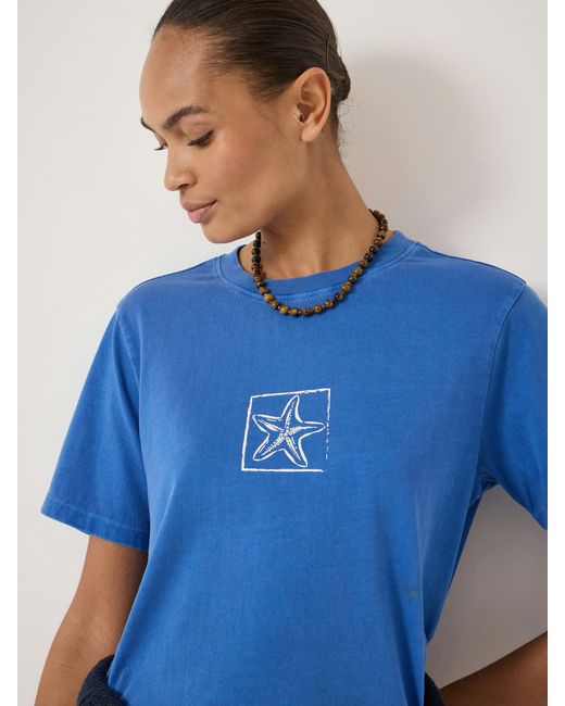 Hush Blue Starfish Graphic T-Shirt