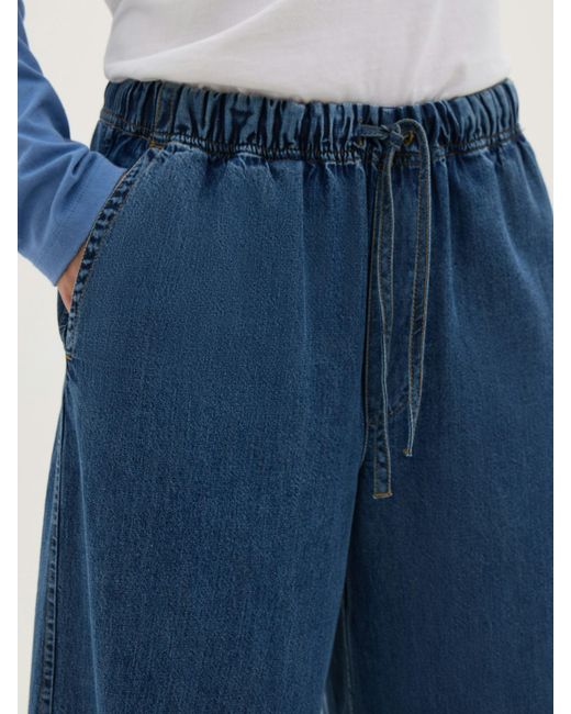 Hush Blue Juno Chambray Barrel Trousers