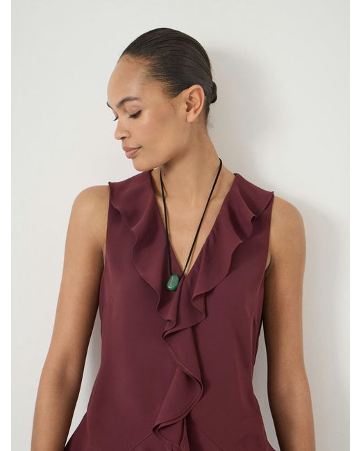 Hush Red Charlie Chiffon Ruffle Blouse