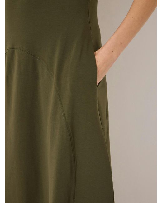 Hush Natural Cap Sleeve Barrel Jersey Midi Dress
