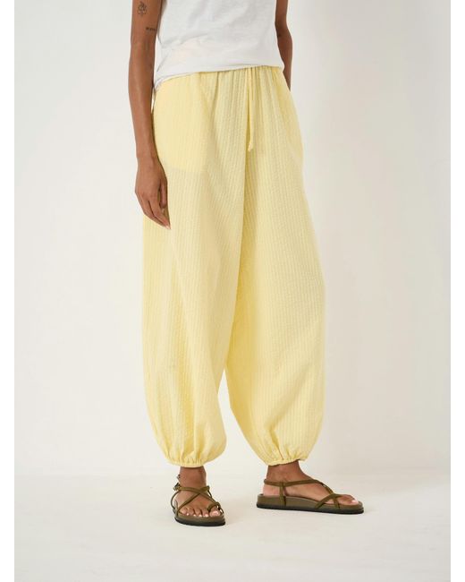 Hush Natural Balloon Seersucker Beach Trousers