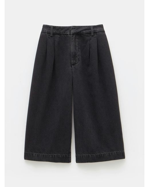 Hush Black Lya Cropped Denim Bermuda Shorts
