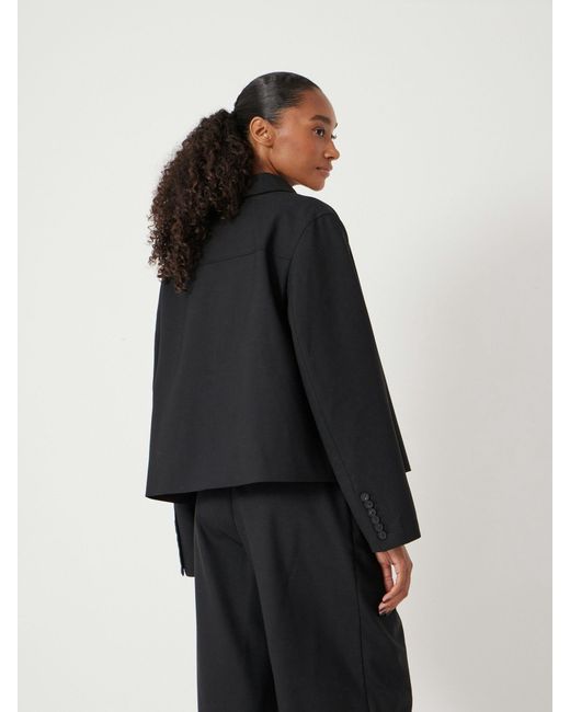 Hush Black Wool Blend Relaxed Jacket