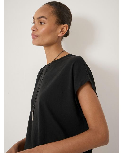 Hush Black Aisling Cotton Slub T-Shirt
