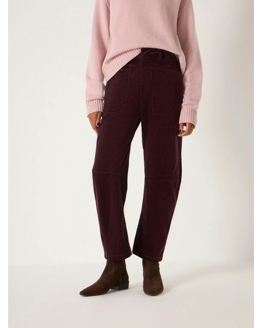Hush Pink Corduroy Cordi Barrel Leg Trousers