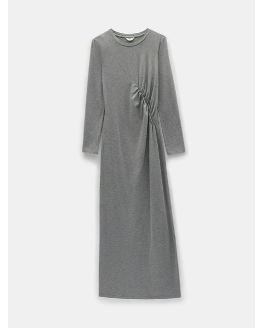 Hush Gray Frankie Gather Maxi Dress