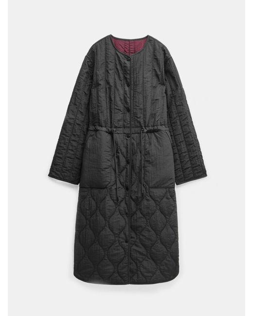 Hush Blue Harriet Quilted Reversible Waterproof Jacket