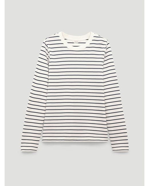 Hush Blue Mia Stripe Slim Long Sleeve
