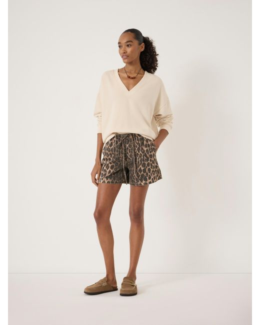 Hush Natural Cleo V-Neck Cotton Sweatshirt
