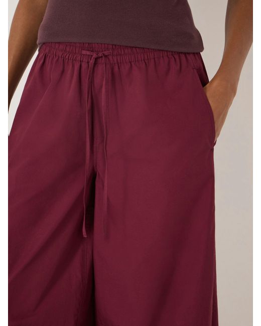 Hush Juno Pull On Laundered Cotton Barrel Leg Trousers