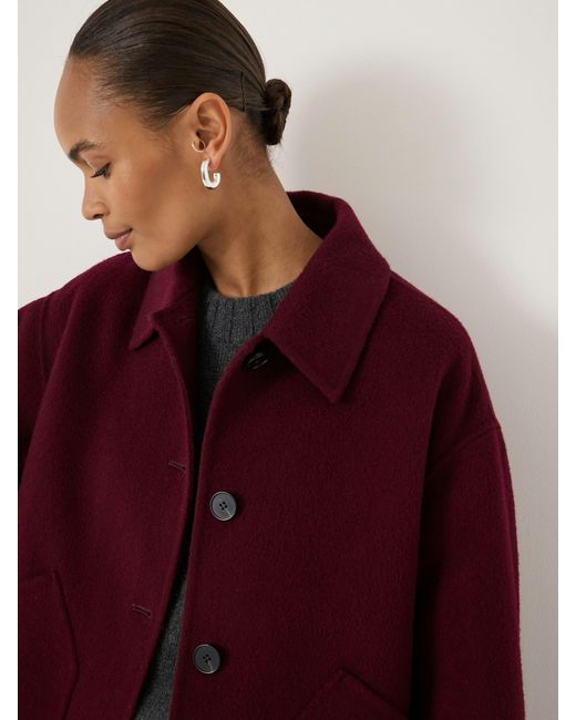Hush Red Pure Wool Double Faced Jacket
