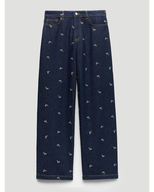Hush Green Romy Embroidered Floral Jeans
