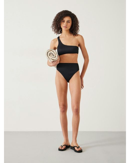 Hush Blue Olivia One Shoulder Rib Bikini Top