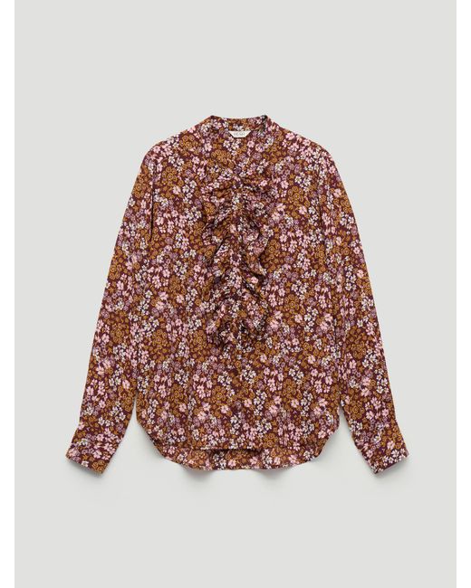 Hush Blue Elowen Long Sleeve Ruffle Shirt