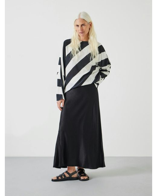 Hush White Whitney Diagonal Oversized Stripe Top