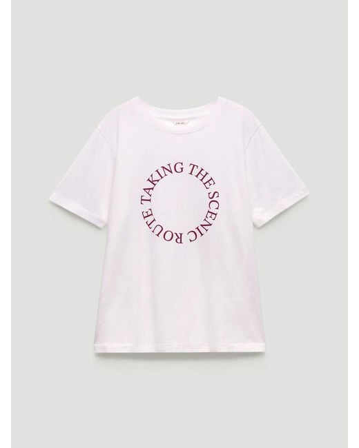 Hush White Taking The Scenic Route Graphic T-Shirt