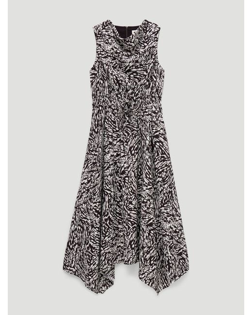 Hush White Estie Cowl Neck Hanky Hem Dress