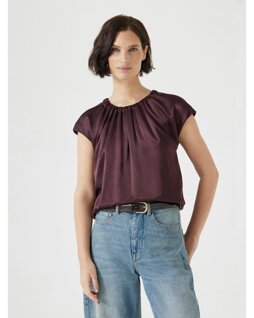 Hush Red Satin Circular Top