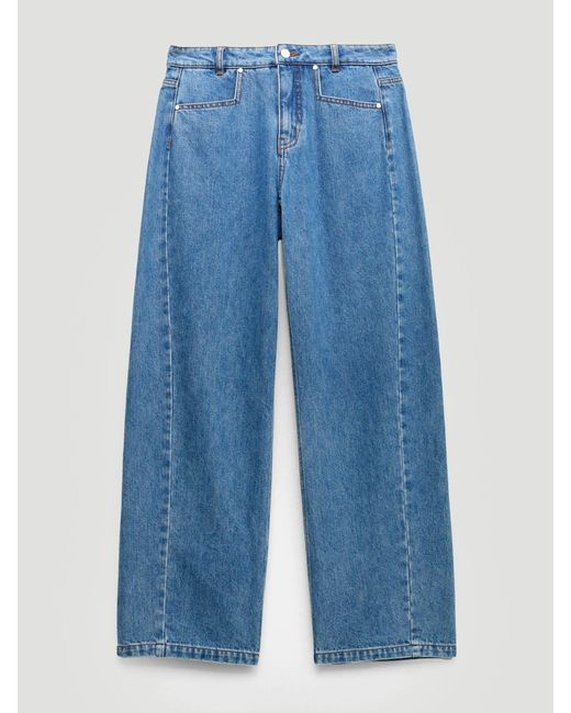 Hush Blue Saskia Straight Seamed Jeans