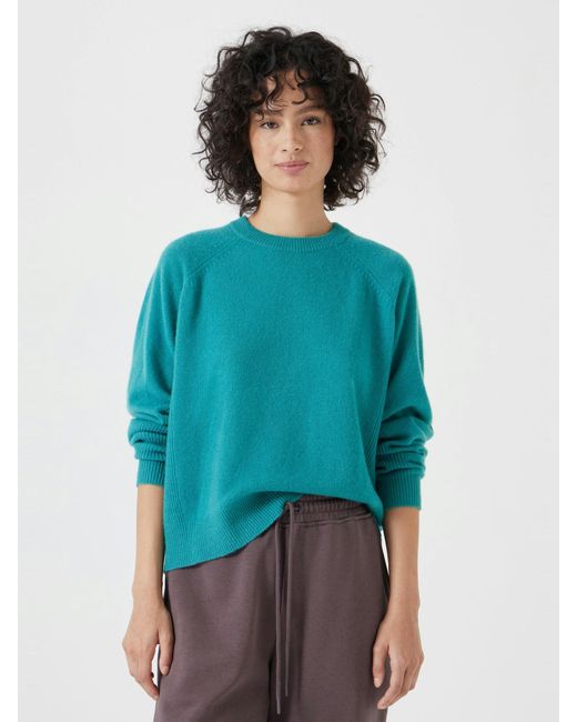 Hush Blue Jasmine Cashmere Rib Detail Jumper