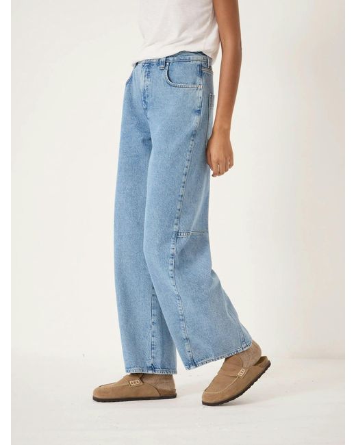 Hush Blue Bree Horseshoe Barrel Leg Jeans