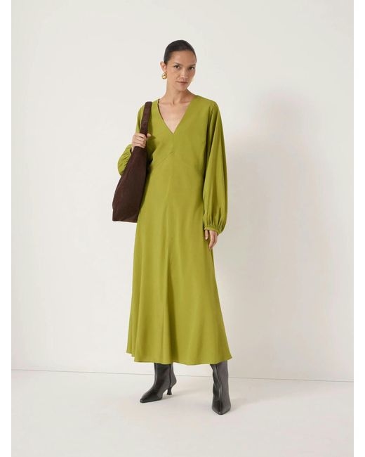 Hush Green Grace V-Neck Long Sleeve Dress