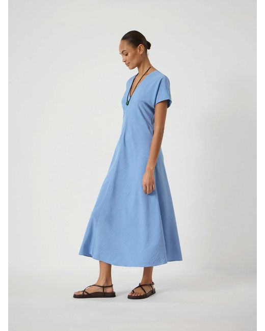 Hush Blue Grace V-Neck Maxi Dress