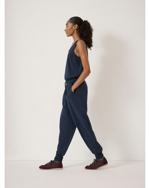 Hush Blue Alexa Harem Sleeveless Jersey Jumpsuit
